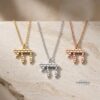 Dainty Hebrew Chai Necklace — view 6