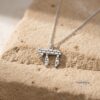 Dainty Hebrew Chai Necklace — view 8