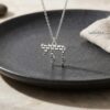 Dainty Hebrew Chai Necklace — view 9