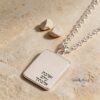 Personalized Hebrew Name Tag Necklace — view 1