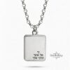 Personalized Hebrew Name Tag Necklace — view 2