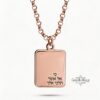 Personalized Hebrew Name Tag Necklace — view 4