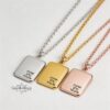 Personalized Hebrew Name Tag Necklace — view 5
