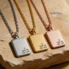Personalized Hebrew Name Tag Necklace — view 6