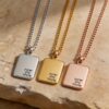 Personalized Hebrew Name Tag Necklace — view 7