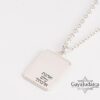 Personalized Hebrew Name Tag Necklace — view 9