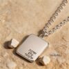Personalized Hebrew Name Tag Necklace — view 10