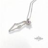 Israel Map Necklace with Star of David & Birthstone Zircon — view 2