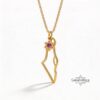 Israel Map Necklace with Star of David & Birthstone Zircon — view 3