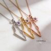 Israel Map Necklace with Star of David & Birthstone Zircon — view 6