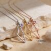 Israel Map Necklace with Star of David & Birthstone Zircon — view 7