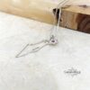 Israel Map Necklace with Star of David & Birthstone Zircon — view 10
