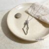 Israel Map Necklace with Star of David & Birthstone Zircon — view 14