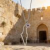 Israel Map Necklace with Star of David & Birthstone Zircon — view 17