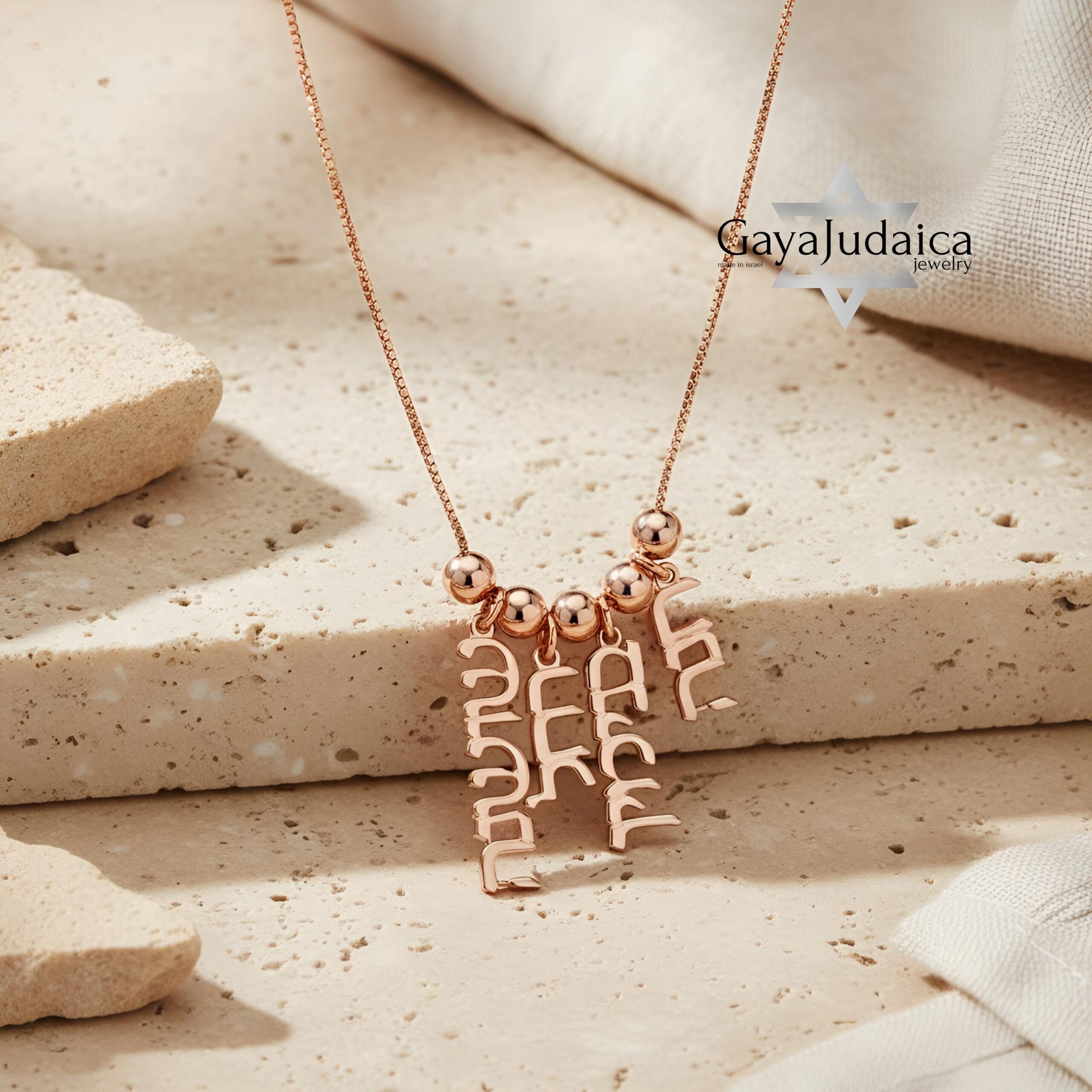 Personalized Hebrew Name Necklace — Mother's Gift Israeli Jewelry Personalized Hebrew Name Necklace — Mother's Gift Israeli Jewelry