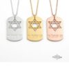 Personalized Star of David Tag Necklace — view 5