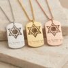 Personalized Star of David Tag Necklace — view 6