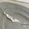 Israel Map Necklace with Magen David & Am Yisrael Chai — view 1