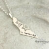 Israel Map Necklace with Magen David & Am Yisrael Chai — view 3