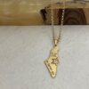 Israel Map Necklace with Magen David & Am Yisrael Chai — view 6