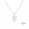 Sterling Silver Mini Chai Star of David Necklace — view 2