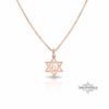Sterling Silver Mini Chai Star of David Necklace — view 4