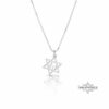 Sterling Silver Mini Chai Star of David Necklace — view 5