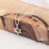 Sterling Silver Mini Chai Star of David Necklace — view 6