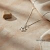 Sterling Silver Mini Chai Star of David Necklace — view 12