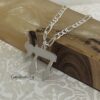 Large Hebrew Chai Necklace on Figaro Chain — view 9