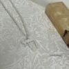 Large Hebrew Chai Necklace on Figaro Chain — view 10