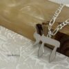 Large Hebrew Chai Necklace on Figaro Chain — view 12