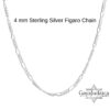Large Hebrew Chai Necklace on Figaro Chain — view 17