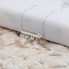 Hebrew Name Necklace with Flower Design — view 8