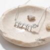 Hebrew Name Necklace with Flower Design — view 13