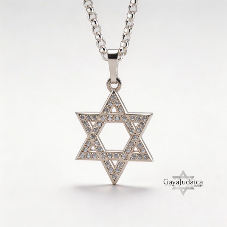 Star of David Cubic Zirconia Necklace — view 2