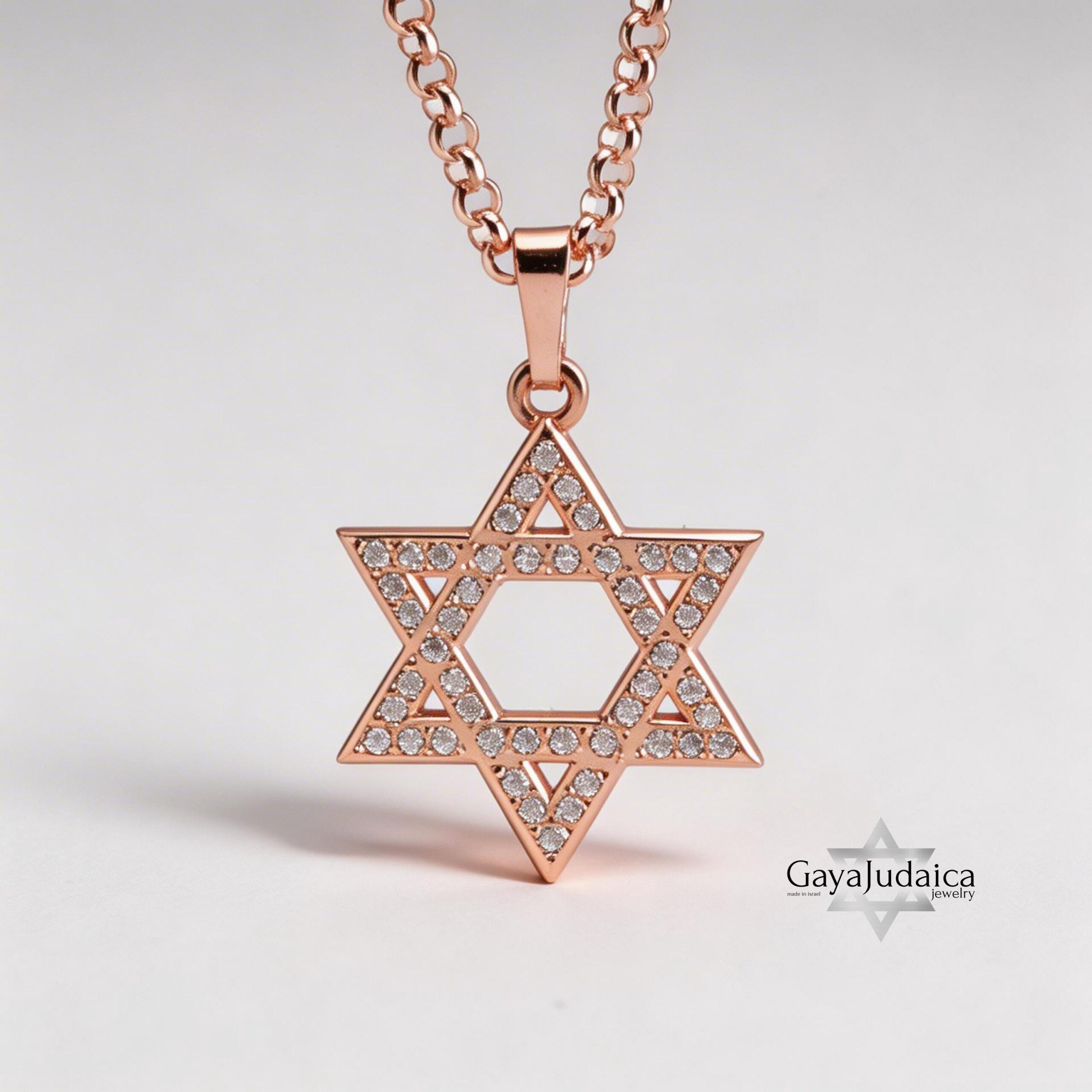 Star of David Cubic Zirconia Necklace — Israeli Judaica Star of David Cubic Zirconia Necklace — Israeli Judaica