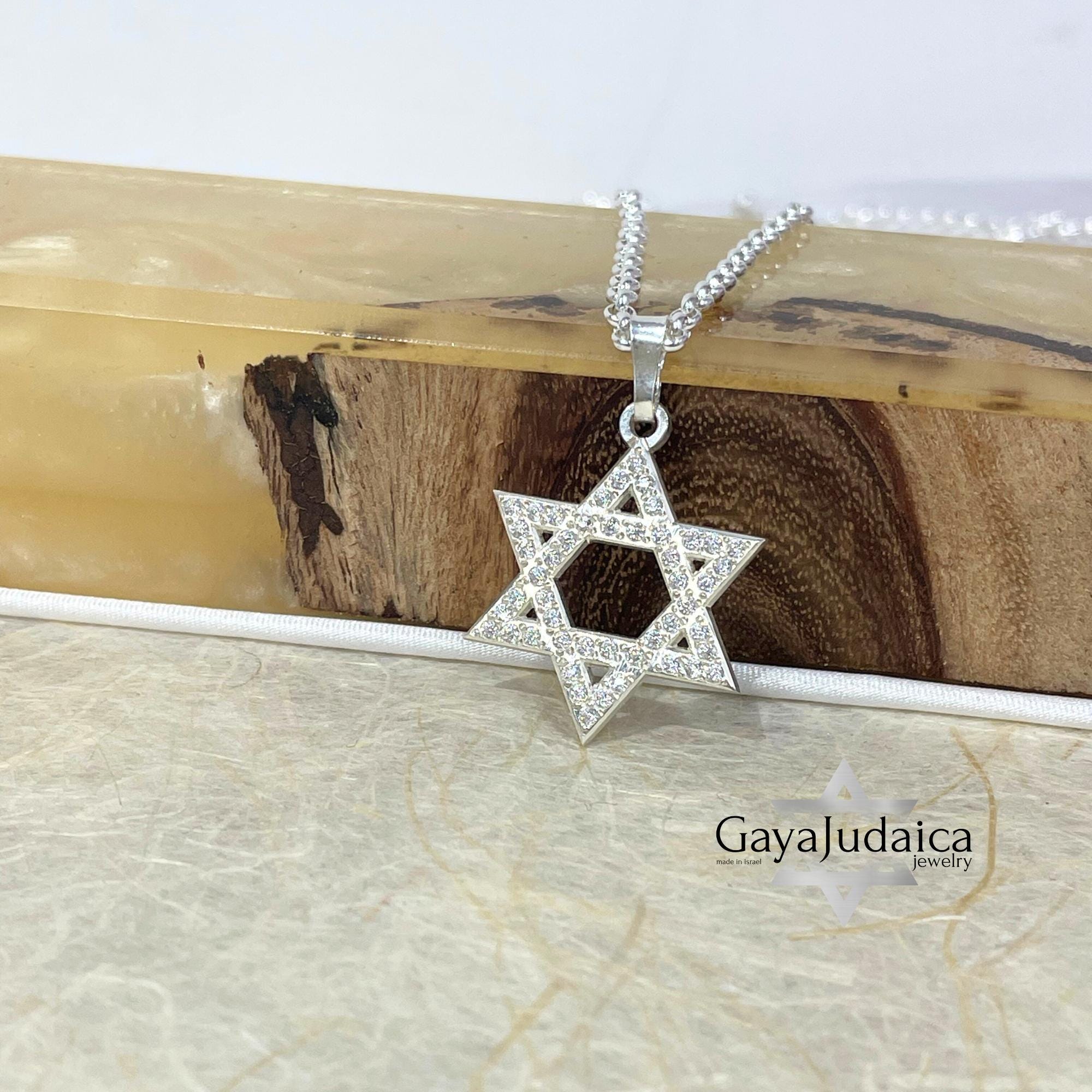 Star of David Cubic Zirconia Necklace — Israeli Judaica Star of David Cubic Zirconia Necklace — Israeli Judaica
