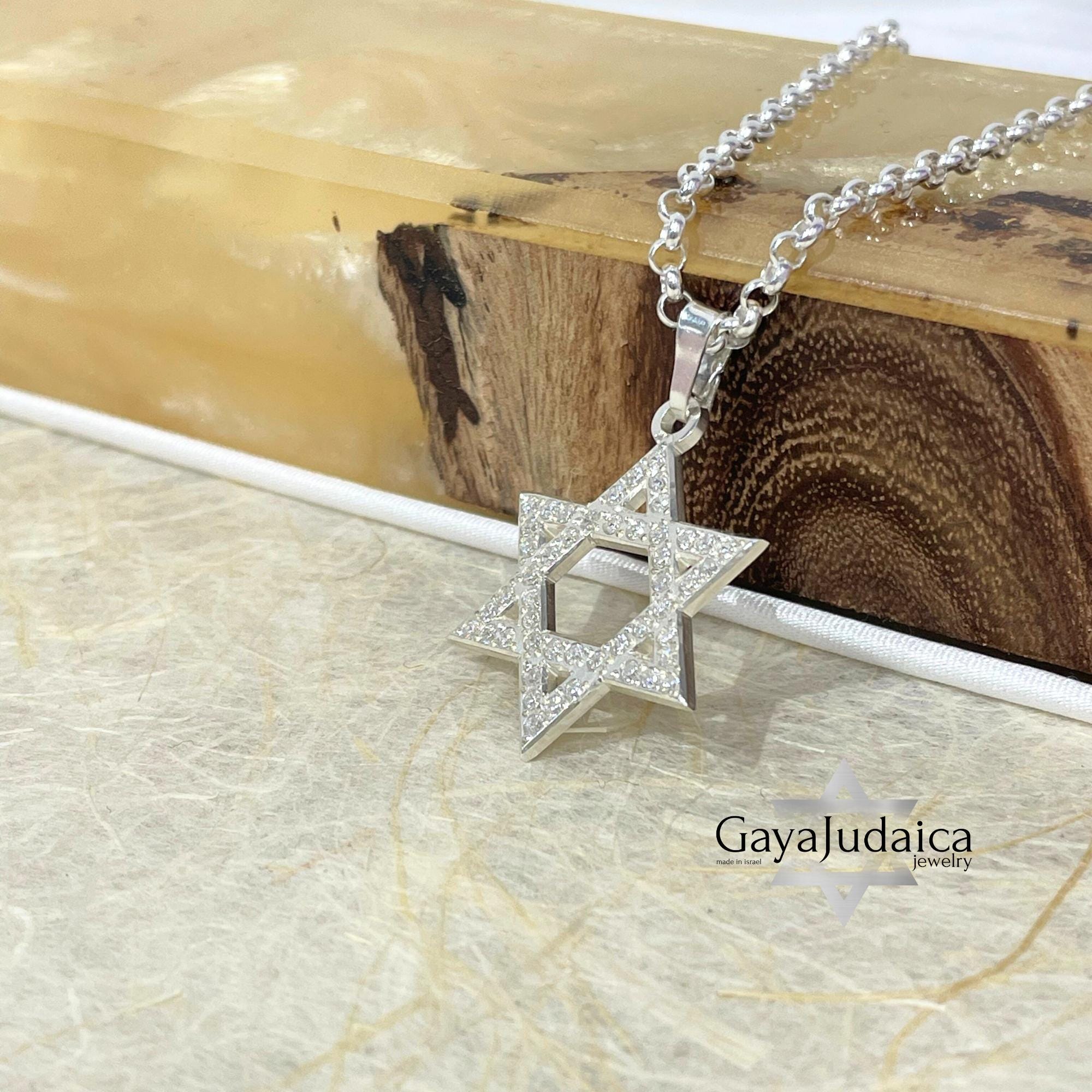 Star of David Cubic Zirconia Necklace — Israeli Judaica Star of David Cubic Zirconia Necklace — Israeli Judaica