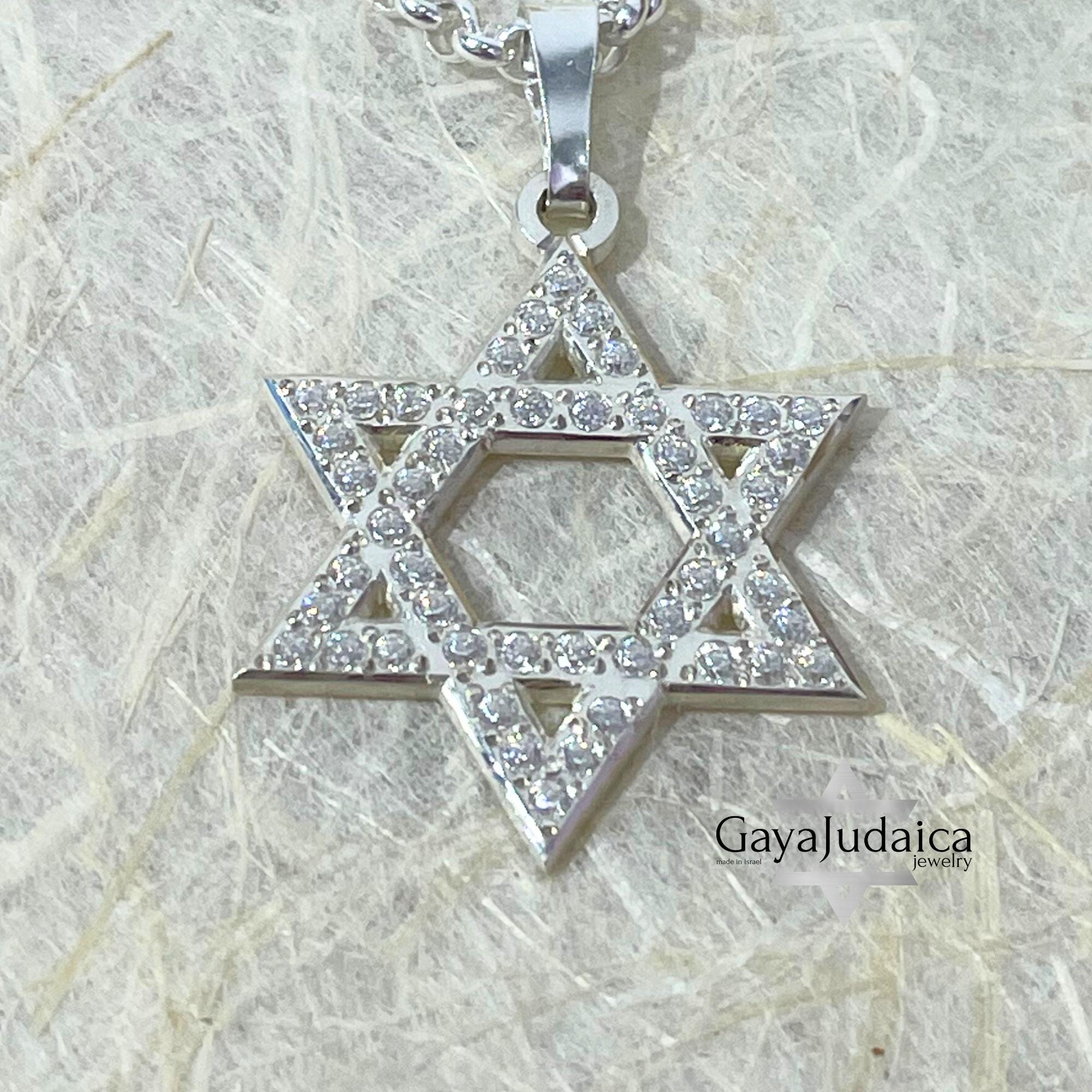 Star of David Cubic Zirconia Necklace — Israeli Judaica Star of David Cubic Zirconia Necklace — Israeli Judaica