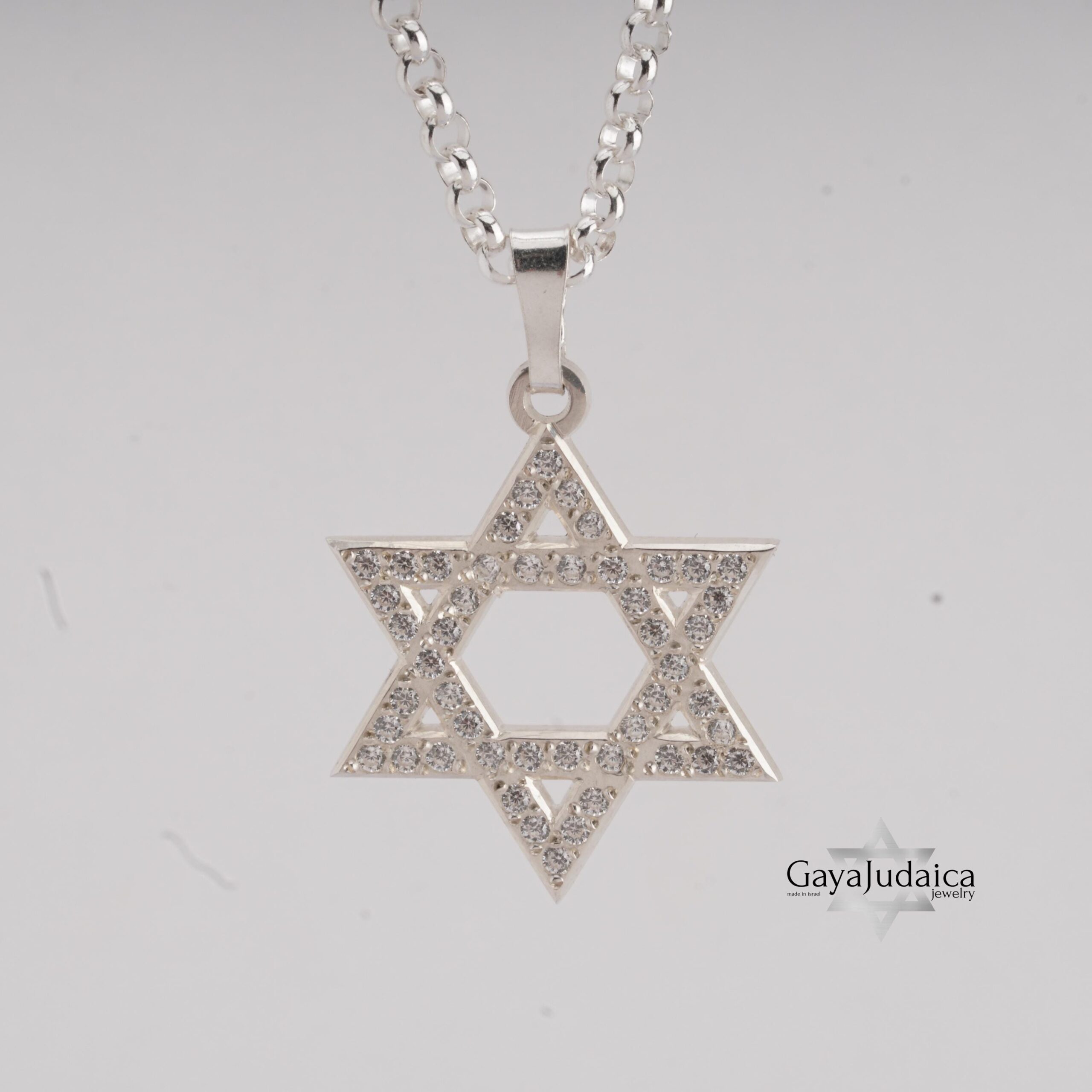 Star of David Cubic Zirconia Necklace — Israeli Judaica Star of David Cubic Zirconia Necklace — Israeli Judaica