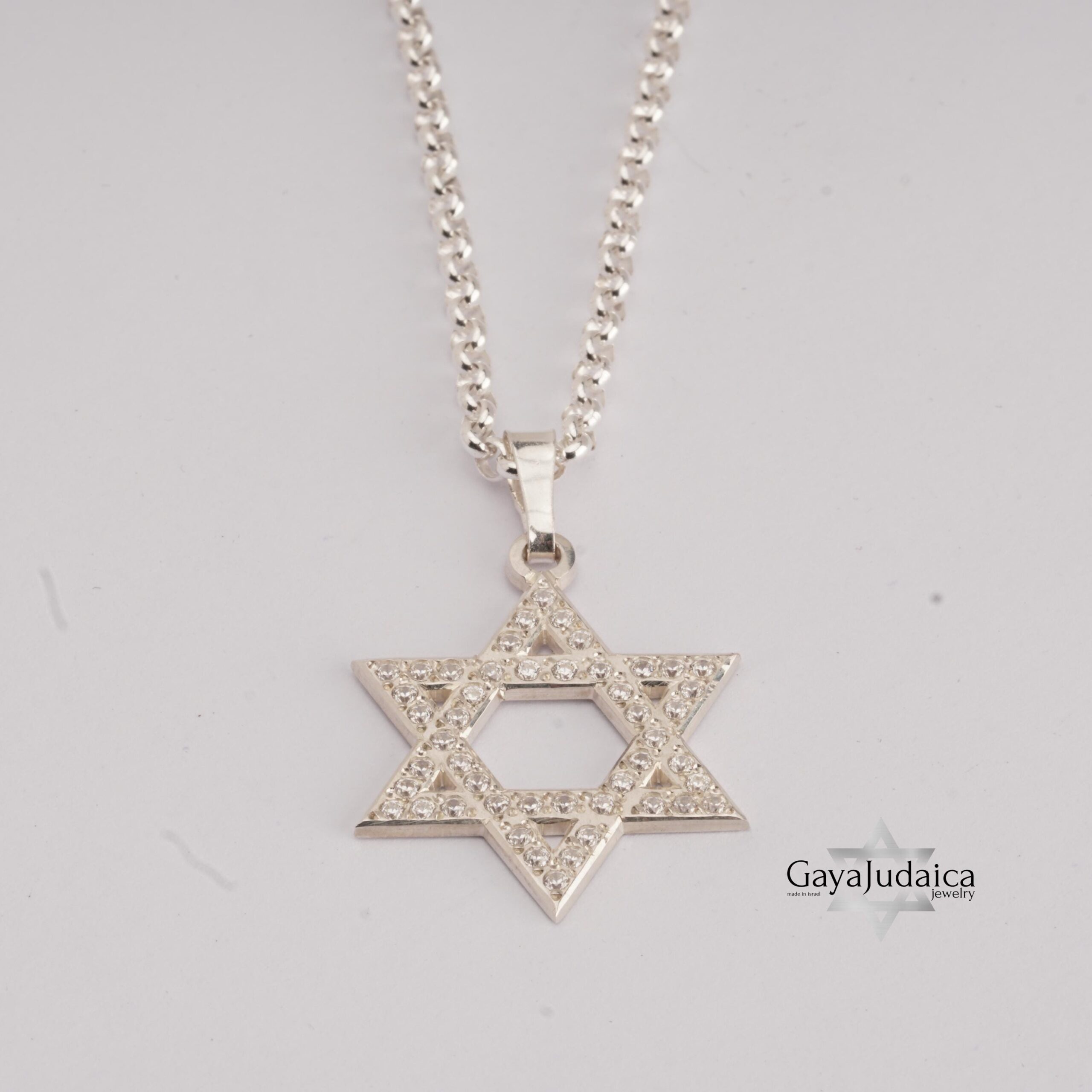Star of David Cubic Zirconia Necklace — Israeli Judaica Star of David Cubic Zirconia Necklace — Israeli Judaica