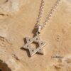Star of David Cubic Zirconia Necklace — view 16