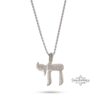 Hebrew Chai Necklace with Cubic Zirconia — view 2