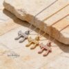 Hebrew Chai Necklace with Cubic Zirconia — view 6