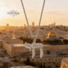 Hebrew Chai Necklace with Cubic Zirconia — view 15