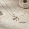 Cubic Zirconia Hebrew Chai Necklace — Israeli Judaica — view 1