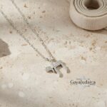 Cubic Zirconia Hebrew Chai Necklace — Sterling Silver Judaica Jewelry