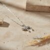 Cubic Zirconia Hebrew Chai Necklace — Israeli Judaica — view 11