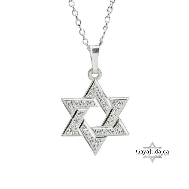 Sterling Silver Star of David Necklace — view 2